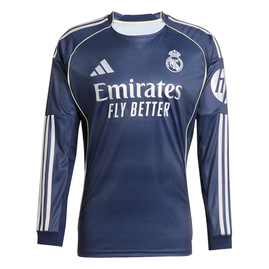 MAILLOT REAL MADRID EXTERIEUR MANCHES LONGUES 2025/2026